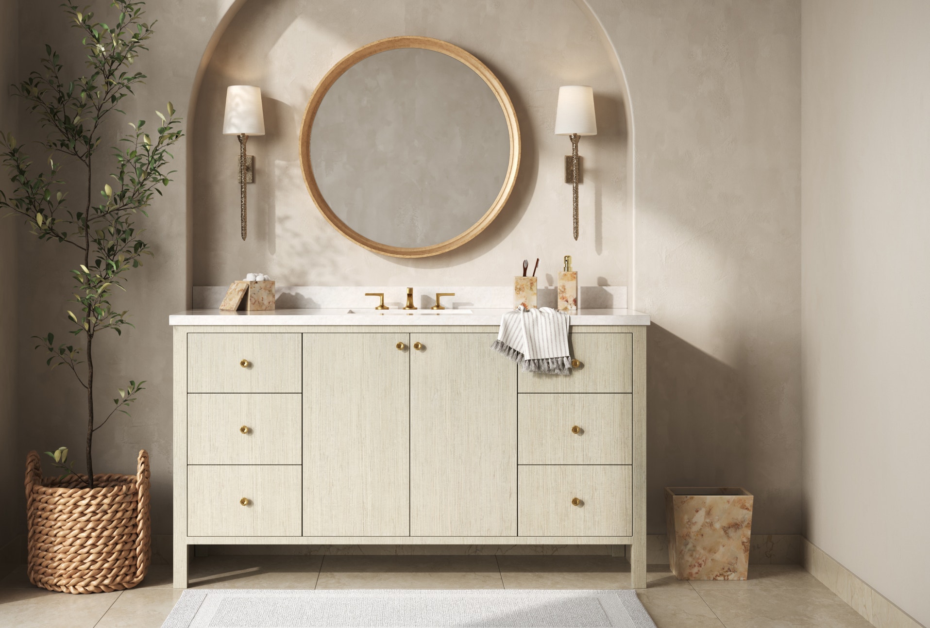 Parson Vanity in natural hemp finish