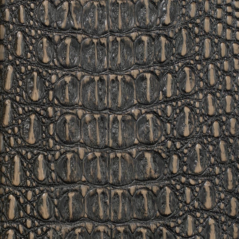 Dark Mushroom Faux Crocodile Swatch