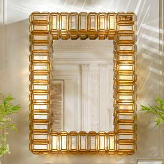 Mae Mirror in Antiqued Mirror/Antiqued Brass Iron finish by Made Goods.