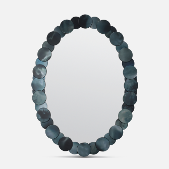 Saffi Mirror in Midnight Fog Antiqued Mirror finish by Made Goods.